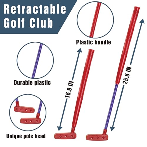 GOODLYSPORTS Mini Golf, Toddler Golf Clubs, Mini Golf Set with Putting Mat and Retractable Kids Golf Clubs, Kids Putting Green, Kids Golf Clubs 3-5, Indoor and Outdoor Toddler Golf Set for Boys Girls - Thumbnail 4