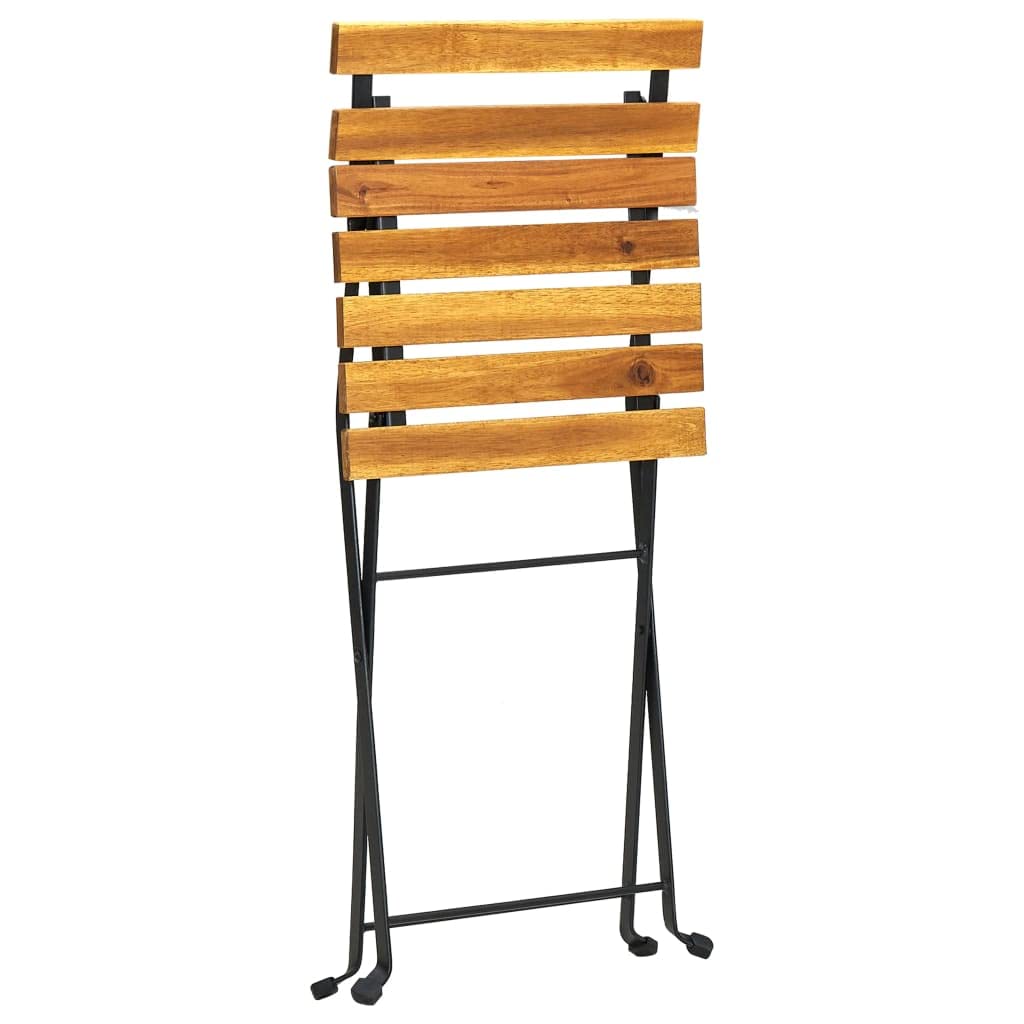 vidaXL Chaises de bistrot Pliantes, Lot de 4, en Bois d'acacia Massif