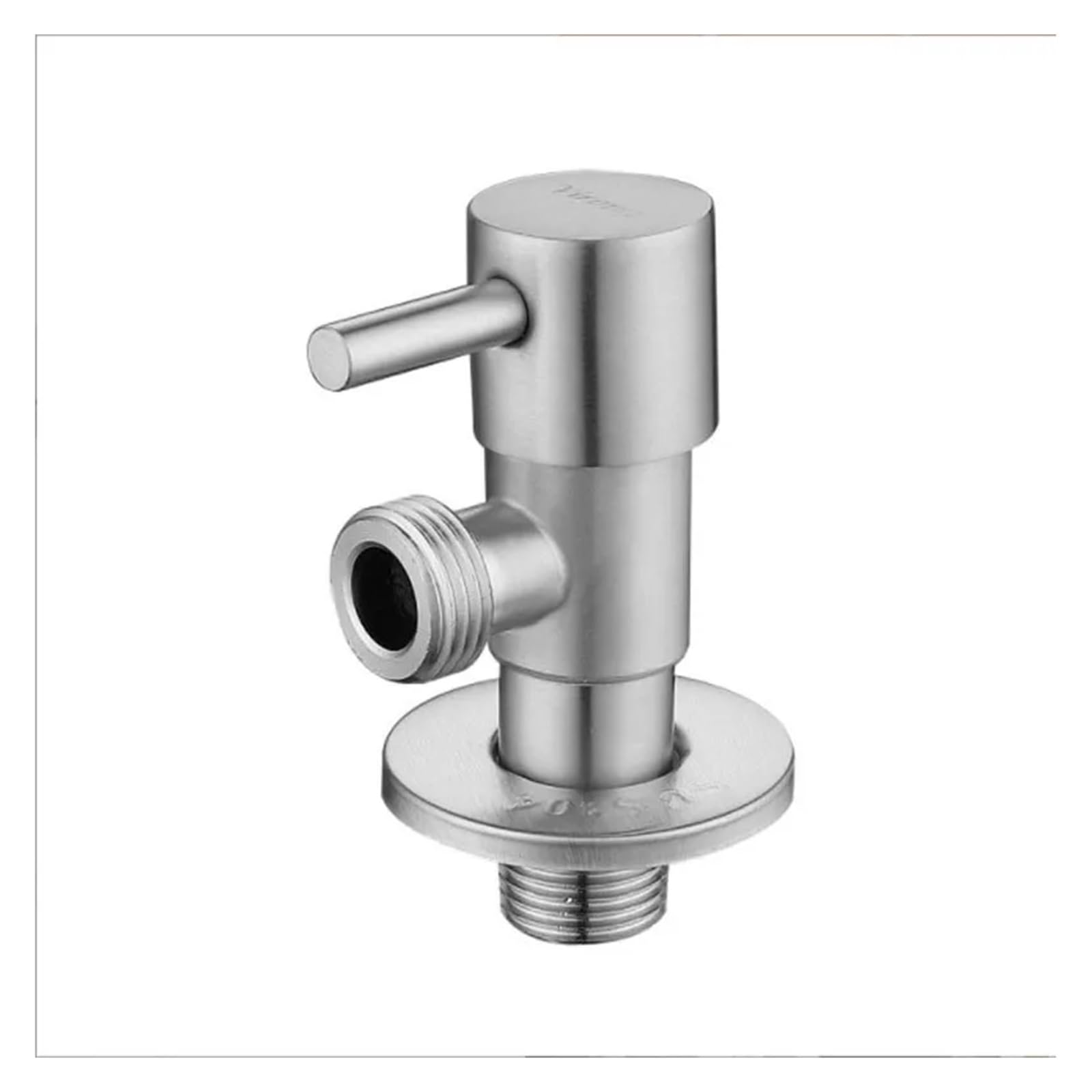tap Angle Valve, Pure Copper Faucet Triangle Valve Angle Water Inlet Check Cold and Hot Heater Toilet Core Switch Valve(Black)(Sliver)