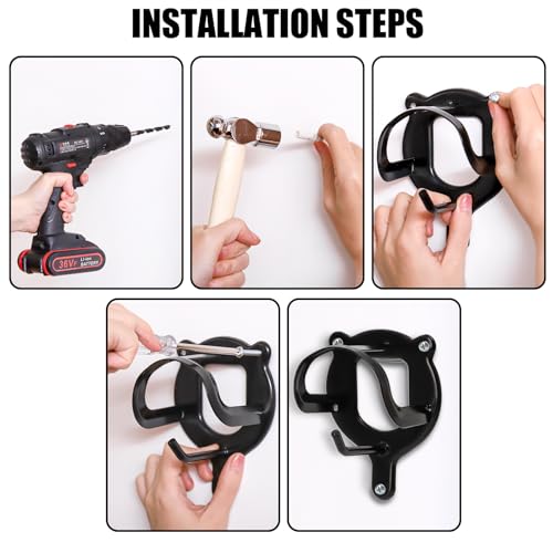 Cididu 12 Counts Horse Bridle Rack, Metal Bridle Hooks Bracket, Bridle Holder Wall Mount with Tubes and Screw, Horse Tack Harness Storage Halter Hanger for Tack Room Horse Barn Supplies