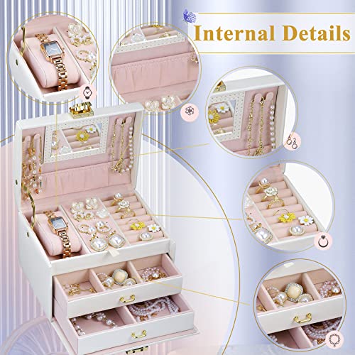 Pretty Comy JEWELRY BOX FOR GIRLS 3 LAYER Jewelry Box For Girls Women thumb #3