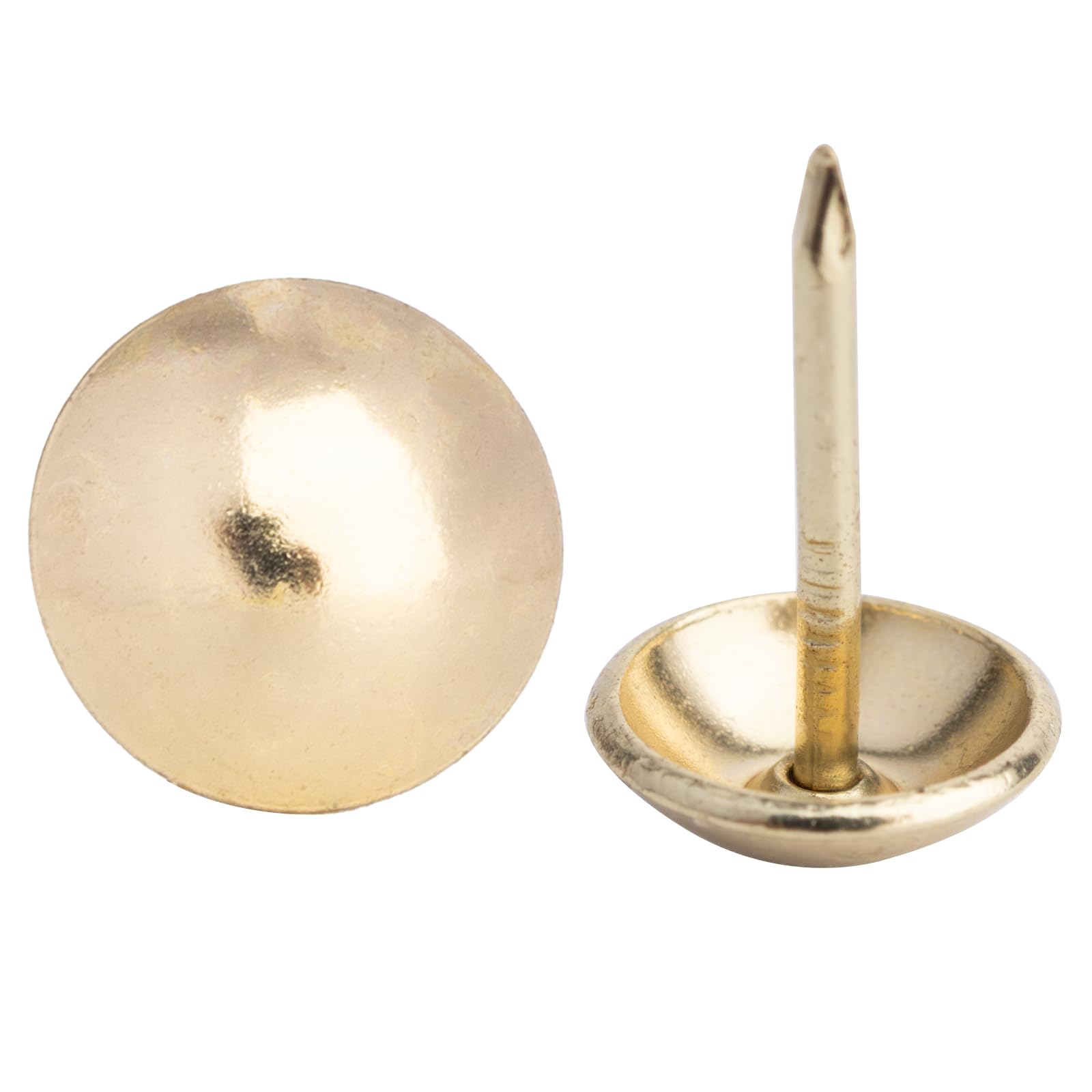 Anterrific 7/16 Inch No Pattern Antique Gold Upholstery Tacks, 120Pcs Furniture Decorative Heavy Duty Tacks, Upholstery Pins Nails for Sofa, Headboard, Bed, Chair, Jewelry Box and DIY Project