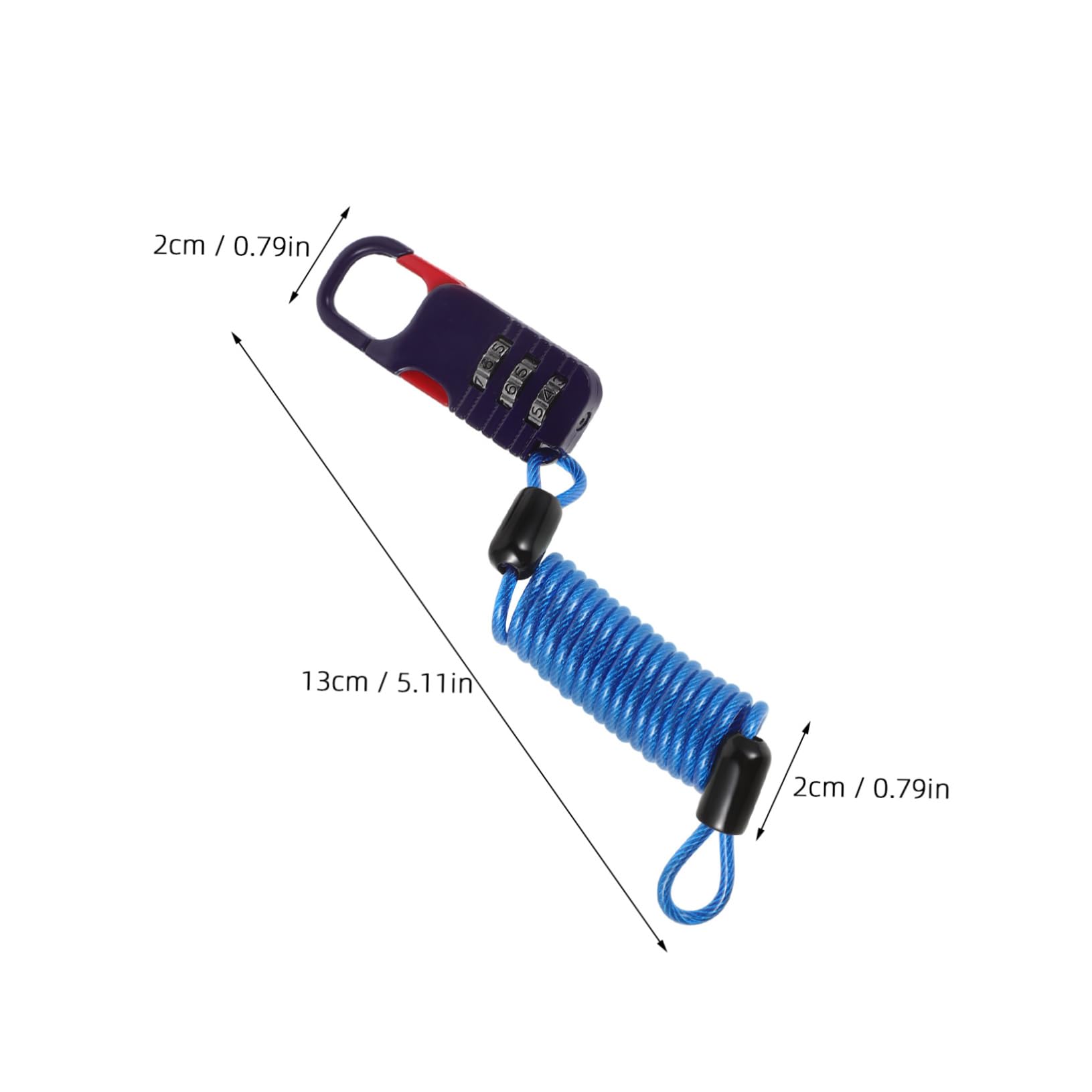 VANZACK Motorcycle Electric Scooter Lock Bike Lock Cable Combination 3- for Secure Travel Luggage Security