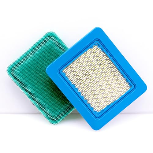 VooGenzek 1 Pièce Cartouche de Filtre à Air 491588S, Filtre a Air Tondeuse, Bleu Filtre a Air Tracteur Tondeuse, avec 1 Pièce Pré-filtre, Compatible avec...