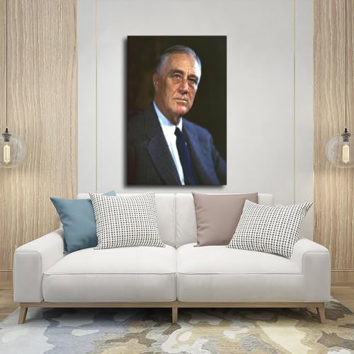 Impression sur toile Franklin D Roosevelt décoration murale bureau 50x76 - 5