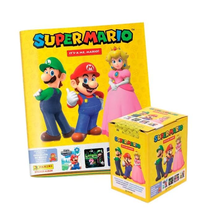 Panini Super Mario - It's A ME, Mario! Caja de 50 Sobres de Cromos + Álbum Coleccionista