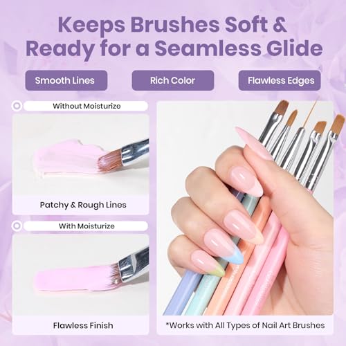 Image of Beetles Nail Art Brushes Cleaner and Conditioner 85ml /2.87 Fl.Oz Nail Brush Restorer Quick Clean Break in Manicure Brush of Gel Polish, Nails Extension Gel, Dip Powder, Acrylic Builder DIY and Salon