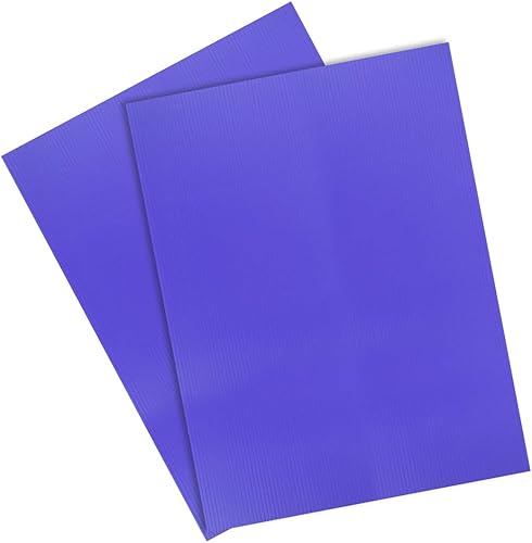 uxcell Hojas de plástico corrugado, letreros azules en blanco de 0.118 in para patio, 12 x 16 pulgadas, tablero impermeable en blanco, 2 piezas