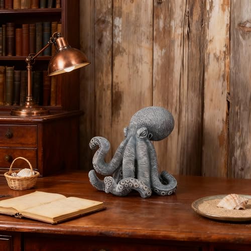 Escultura Decorativa de Pulpo Azul para Hogar miniatura 7