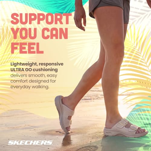 Image of Skechers Women's On-the-go Go Walk Arch Fit 2.0 Sandal - Chloe | Walking, Arch Fit, Ultra Go, Quick Dry, Machine Washable, Vegan,