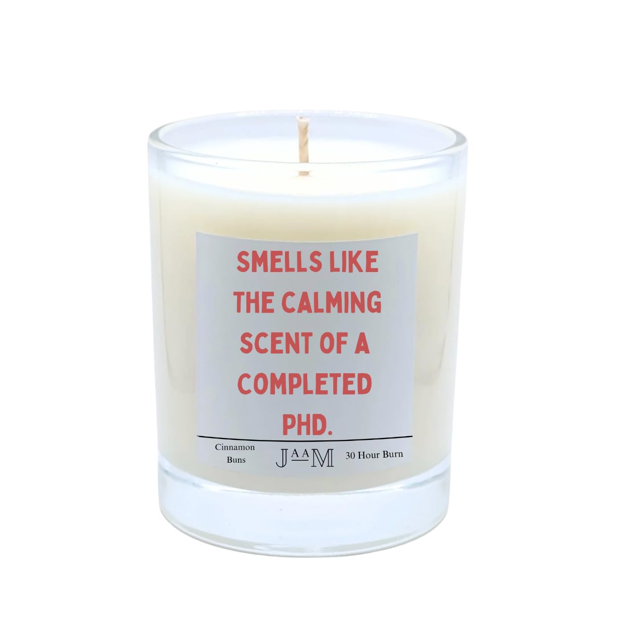 PHD Graduation Candle with Matches Gift Set - 200ml Scented Candle Gift Box for Graduate PHD Doctor (Cinnamon & Vanilla)