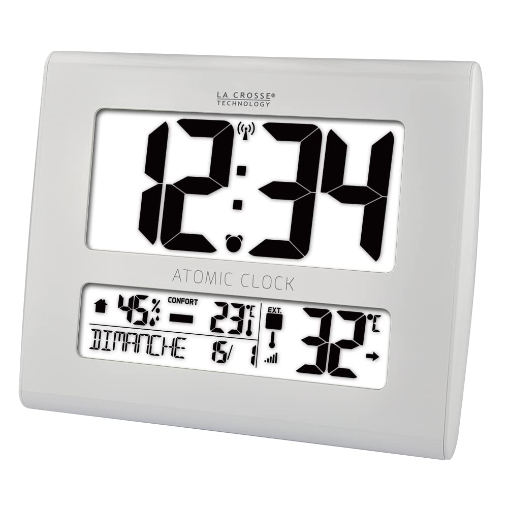 La Crosse Technology - WS8020 Zegar ścienny z temperaturą - Biały
