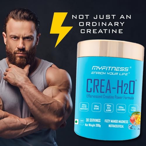 Image of Myfitness Creatine Powder Effervescent Pre Workout Power Formula | 300g | Creatine Monohydrate Powder With Betaine | Beta Alanine | L-Glutamine | Taurine | Electrolyte Blend (Fizzy Grapefruit)
