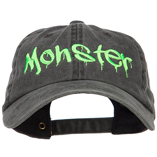 e4Hats.com Halloween Monster Embroidered Unstructured Cap Black