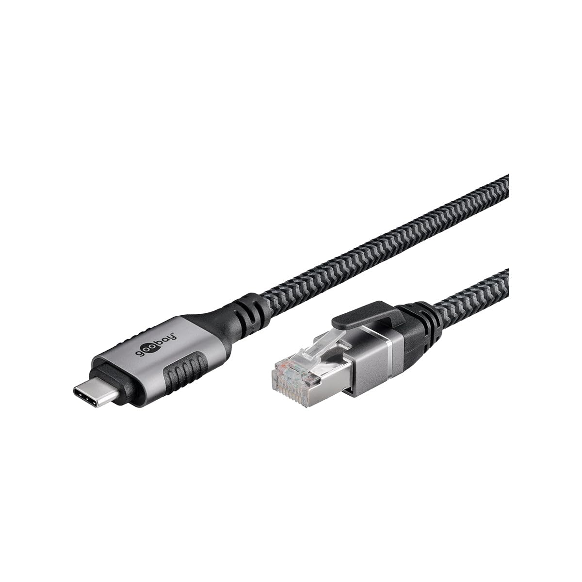 Goobay 70697 Cavo da USB-C a RJ45 Ethernet CAT 6 per una connessione Internet cablata stabile con router/Modem/Switch di rete/Sostituisce l'adattatore da USB a RJ45 / 1 Gbit/s / 1,5 metri