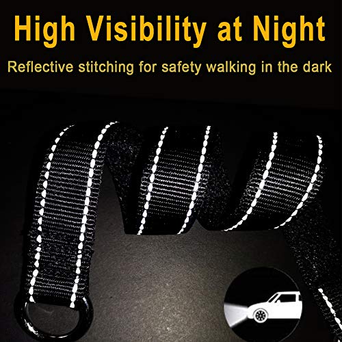 Mycicy Reflective Dog Choke Collar, Soft Nylon Training Slip Collar For Dogs (5/8" W X 15.5" L, Black) #TOP1