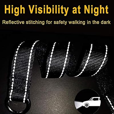 Reflective Slip Dog Collar, Loop Dog Collar for 20-38 lbs Dogs Nylon Collars with Soft Padded for Dogs Training (5/8 W x 15.5 L, Black)