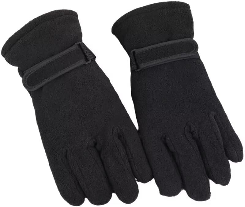 Men Winter-Polar-Fleece-Driving-Gloves Soft Warm Double-layer Windproof Cold-Weather Gloves for Riding Sport Outdoor