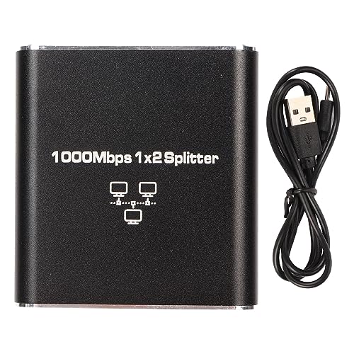 Conmutador Gigabit Ethernet RJ45, Puerto Divisor 1 a 2 Aluminio 8 Operación Silenciosa No Administrada Material de Aleación Acceso Simultáneo a Internet para el Hogar y la