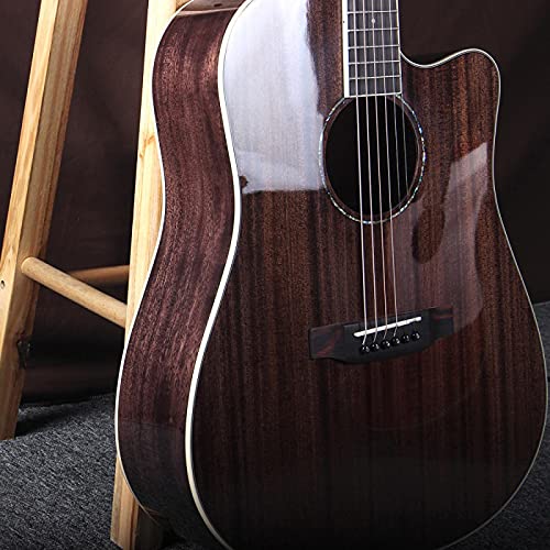MLOPPTE Guitare,41 pouces guitare acoustique Concert guitare folk placage acajou débutant 4 couleurs sélection marron - Les Beatles, Paul McCartney, John Lennon, RIngo Starr, George Harrison MLOPPTE Guitare,41 pouces guitare acoustique Concert guitare folk placage acajou débutant 4 couleurs sélection marron – Image 5