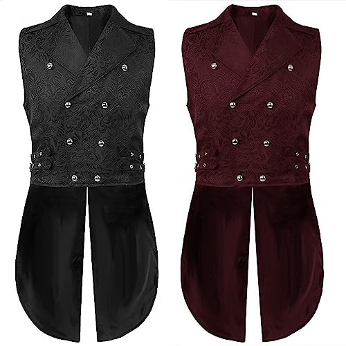 Chaleco de traje gótico con brocado jacquard de alta sofisticación 2