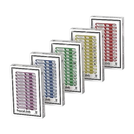 Plastic Prepared Microscope Slides for Kids, Cainda 60pcs Animals Insects Plants Flowers Biological Sample, Stereo Microscope Slide for Students Adult Biology Science Programs