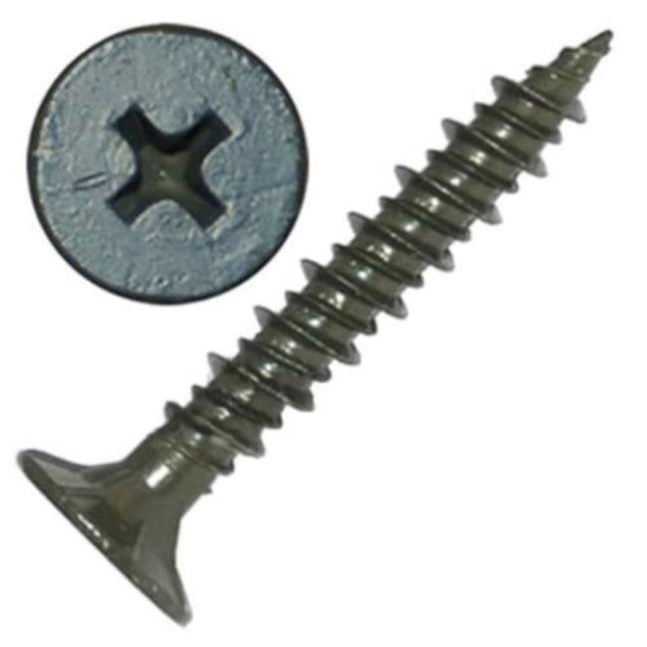 No.8 x 1.25 in. 5 lbs Phillips Wafer Head Cement Board Screws - Case of 810