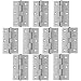 Adiyer [10 Pack] 304 Stainless Steel Butt Hinges for Cabinet Cupboard Jewelry Box (63mm x 41mm x 1.2mm)
