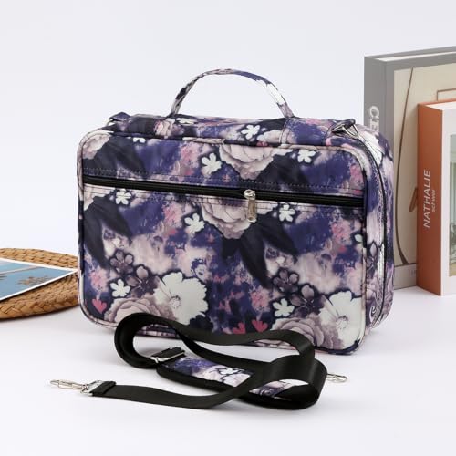 Image of Colored Pencil Case 100 Slots hold 300 pc Pencils Organizer Large Capacity with Handy Wrap Portable Multilayer Holder for Watercolor Pencils & Gel Pen Markers(Gery Rose)