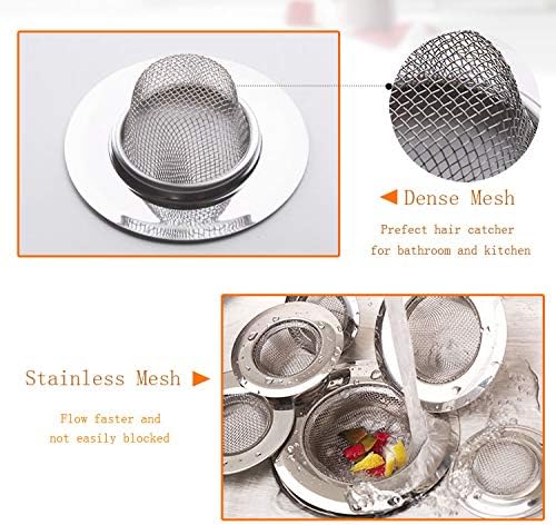 2 Paquete - 2.13" Top / 1" Canasta - Malla para Depósito de Lavabo, Baño, Utilidad, Lavadero, RV miniatura 4