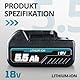 2 Stück 5.5Ah 18V Kompatibel mit Makita Akku Ersatzakku für Makita 18V Akku mit LED-Leuchten Vorne und Hinten BL1850B BL1850 BL1840B BL1830