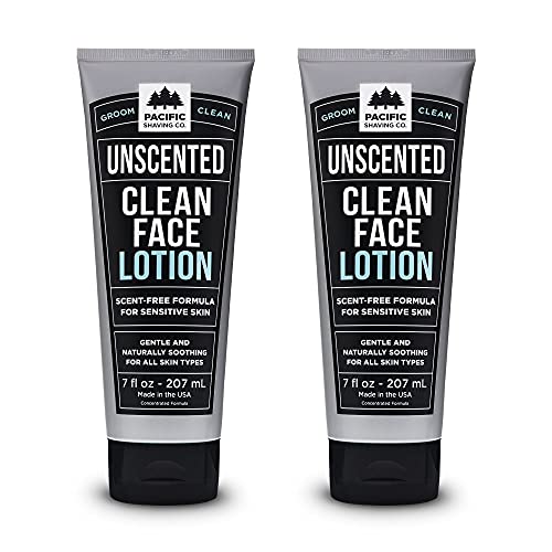 Pacific Shaving Company Clean Face Lotion - Unscented | Natural Face Lotion For Sensitive Skin (7 Oz) - Pack Of 2 #TOP11