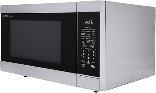 Miniatura 2 de SHARP Horno microondas para encimera con plato giratorio extraíble de 13.6 pulgadas, 1100 vatios, 1.6 pies cúbicos, acero inoxidable