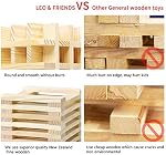200 Pieces Wooden Construction Building Blocks Set for Kids-Building Planks Set for Boys and Girls