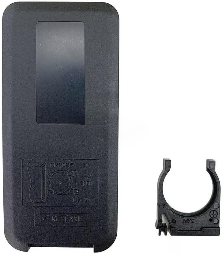 Back view of the XINFUTE remote control with the battery holder removed.