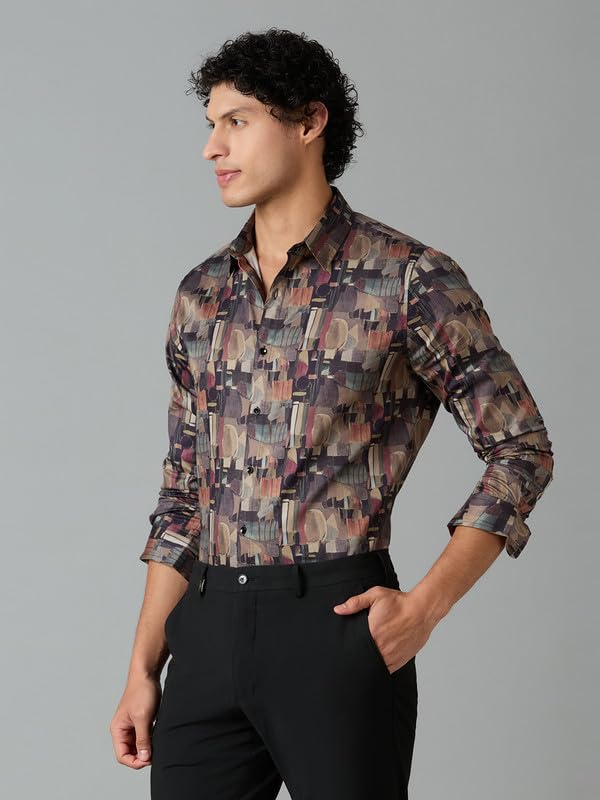 Image of MARK & ALBERT Men's Slim Fit Cotton Formal Shirt