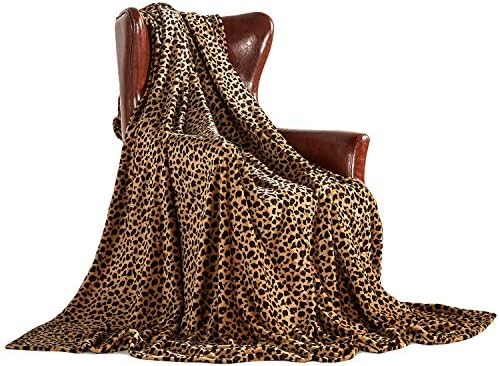 MERRYLIFE Leopard Throw Blanket Decorative Fleece Throw | Ultra-Plush Colorful Oversized | Couch Blanket Travel Lap | Large Size(60" 90",Cheetah)