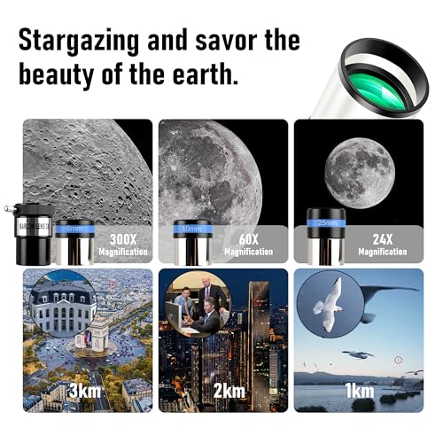 image for Telescope, Telescope for Adults High Powered,GALAEYES 80mm Aperture 60