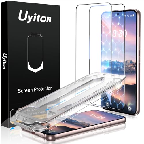 Uyiton UnBreak-Glass for Samsung Galaxy S22 Screen Protector [Ultrasonic Fingerprint Support][Auto-Alignment Frame] Scratch-Resistant Bubble-Free S22 Screen Protector( 2 Pack