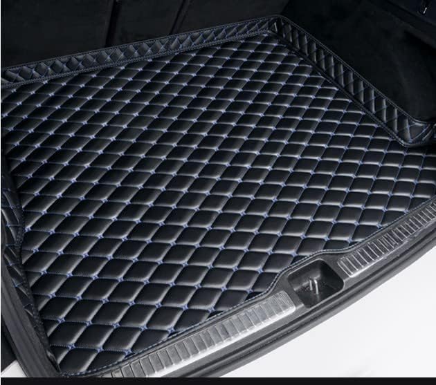 WITH001WITH001 Car Leather Boot Liner Mats for JEEP Wrangler IV Unlimited (JL) 2018-2023, Waterproof Non-Slip Car Boot Mats Cargo Tray Liners Anti-Dirty Luggage Mat,H Black Blue