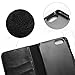 EasyAcc iPhone 6 Leather Wallet Case 4.7 Black Pouch Holster Flip Folio Case with Kickstand Card Holder Hard Case Stand Cover for iPhone 6 4.7 - Black