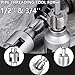 2PCS PVC Pipe Threader Cutting Tool - Integrated Internal & External Pipe Threading Tool with 1/2'' & 3/4'' Dies for Home Repairs, Electric Drill Compatible (1/2