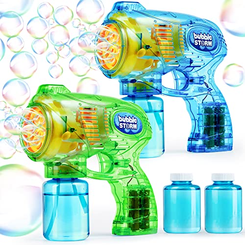 Joyin 2 Bubble Guns Blaster Kit With 2 Bubble Solution For Kids, Automatic Bubble Maker Blower Machine, Bubble Blower For Bubble Party Favors, Birthday, Outdoor & Indoor Activity, Summer Toy #TOP14