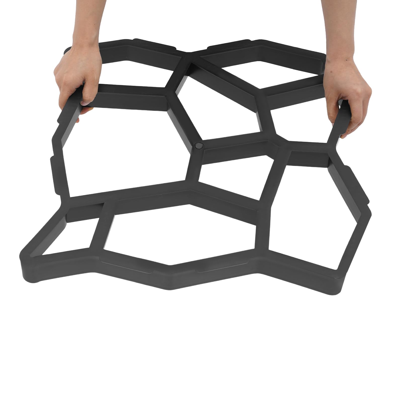 2er Set Betonform Gehweg 50x50cm – Schwarz Schalungsform für Pflastersteine, Form Kunststoff Pflasterform, DIY Gießform für Gartenwege & Einfahrt – Rutschfeste Betonplatten, Robust & Wiederverwendbar