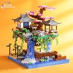CAXIMSY Cherry Blossom Bonsai Tree House Building Block Sets 3320PCS Chinese Architecture of Peach Blossom Micro Mini Building Set Toy Gift for Kids Adults