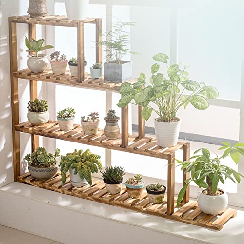 Jardinière échelle en bois pour optimiser vos petits balcons