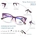 2 Pairs Trendy Oversized Blue Light Reading Glasses for Women,Stylish Square Cat Eye Glasses +3.00