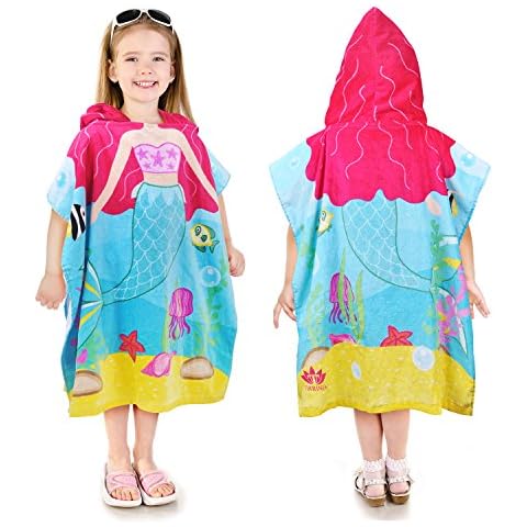 Kato Tirrinia Mermaid Hooded Poncho Towel Cover