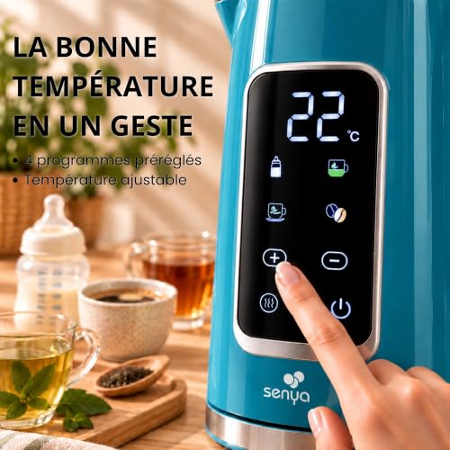 Bouilloire Électrique Senya Polly 1 7 – 5 Températures 40 À 100°c – Maintien Au Chaud 2 H – Écran Led – - vue 5