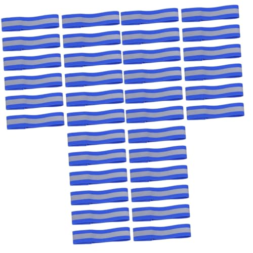 BESTonZON 3sets Fluorescent Reflective Safety Bands for Night Running Cycling and Jogging High Visibility Armbands for Outdoor Activities for Adults 12pcs*3